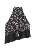 Abstract Print Halter Top
