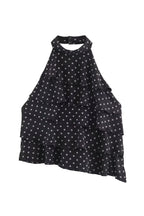 Black Polka Dot Halter Top