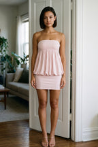 Blush Bubble Mini Dress
