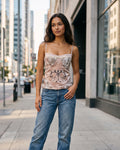Embroidered Corset Cami