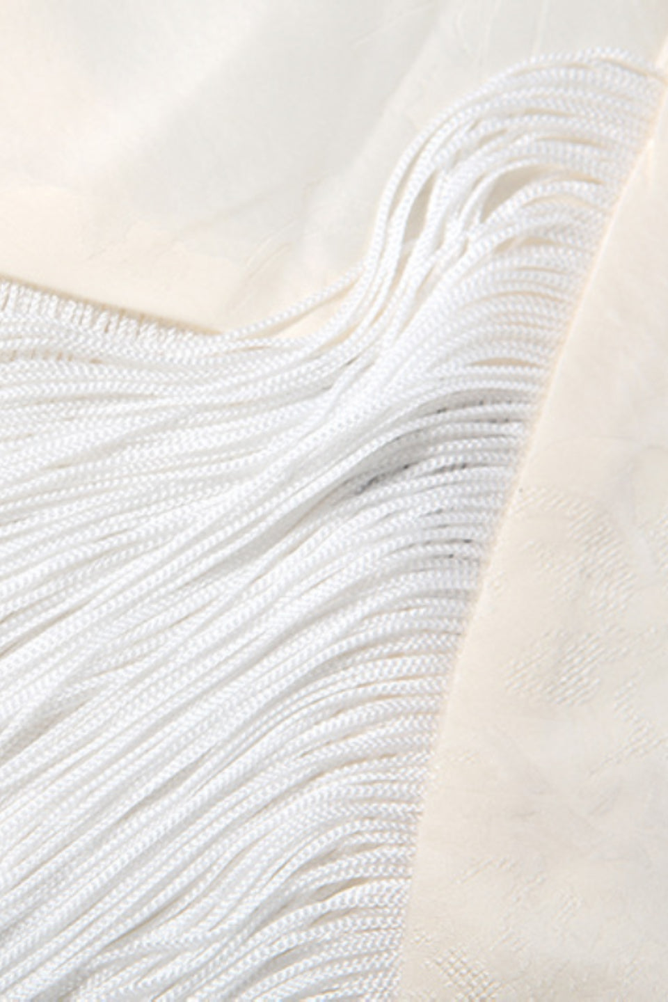 Pale Yellow Halter Fringe Crop Top