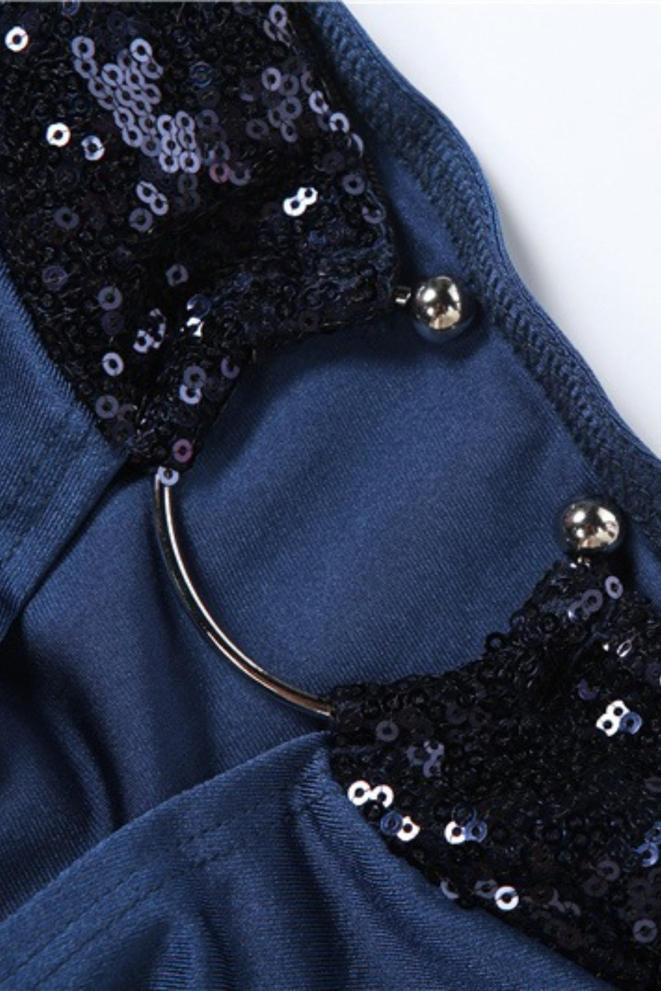 Sequin Ring Detail Mini Dress