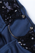 Sequin Ring Detail Mini Dress