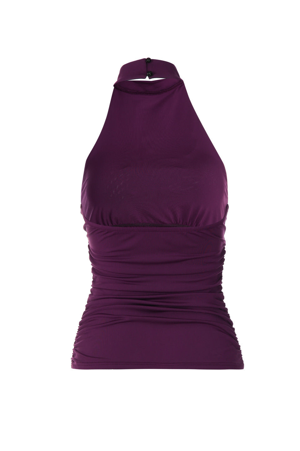 Ruffle Halter Open Back Top