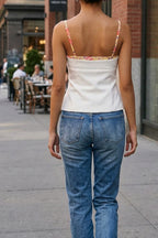 Floral Trim Bustier Cami