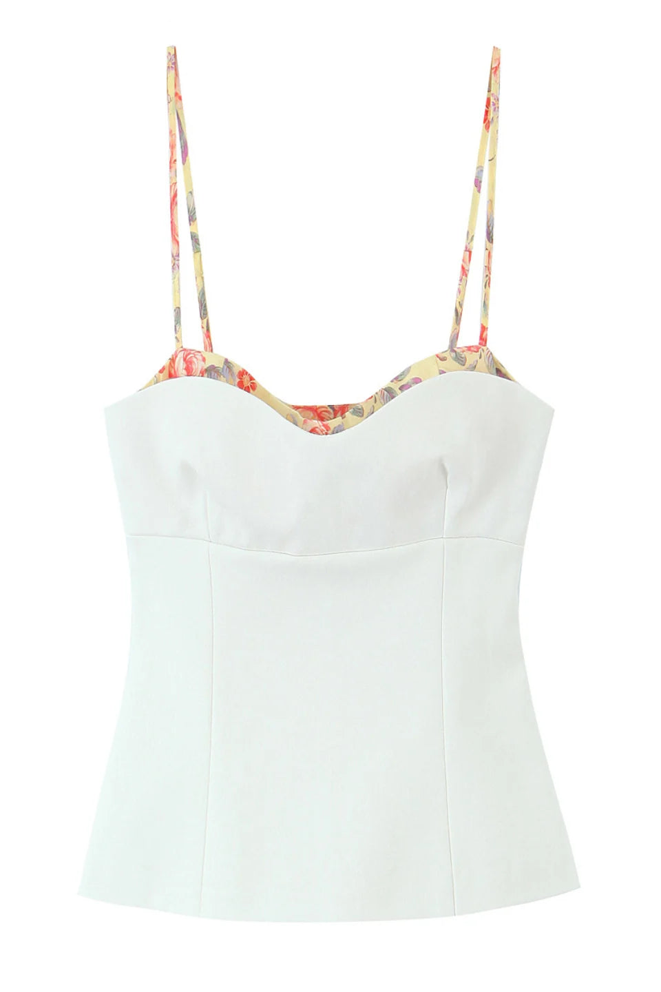 Floral Trim Bustier Cami