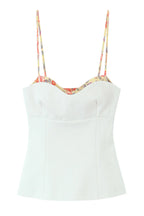 Floral Trim Bustier Cami