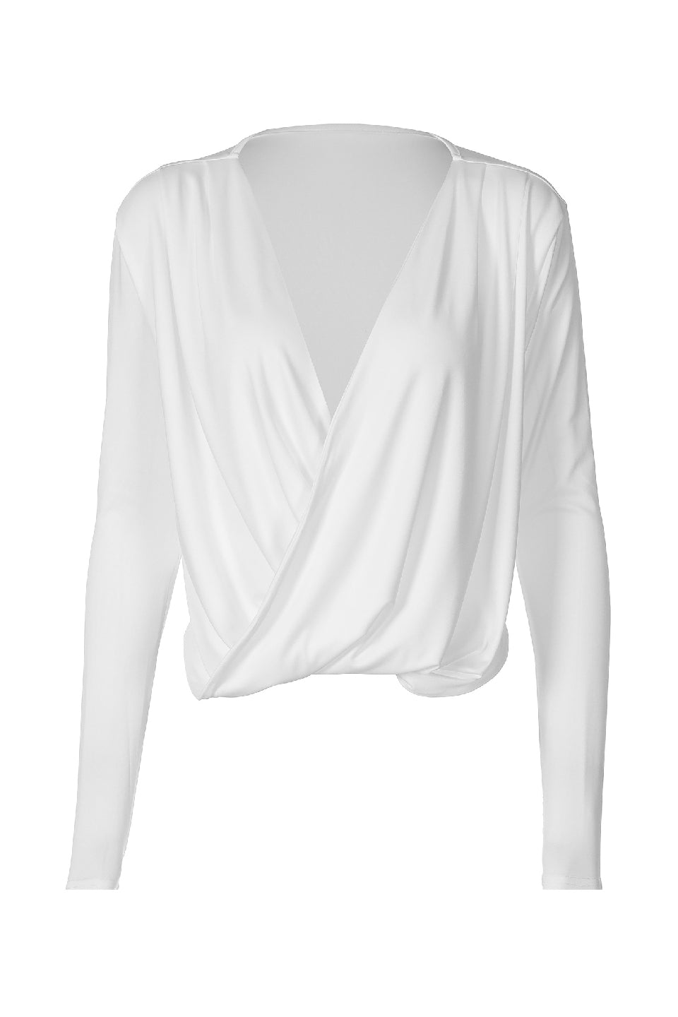 White Wrap Crop Top