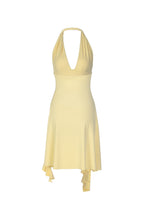 Yellow Halter Midi Dress