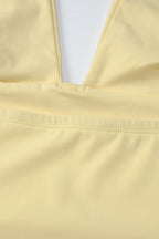 Yellow Halter Midi Dress